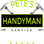 Pete's Handyman Logo Brisbane in white on Transparent Background